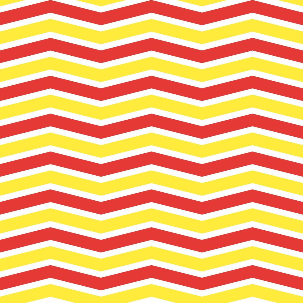 Red and yellow zigzag pattern. zigzag line pattern. zigzag seamless pattern. Decorative elements, clothing, paper wrapping, bathroom tiles, wall tiles, backdrop, background. vector