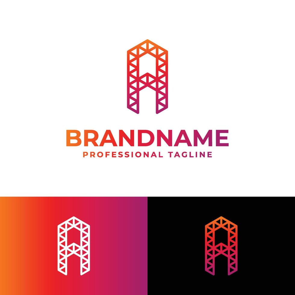 Letter A Polygon Logo, suitable for business related to polygon with A initial. vector