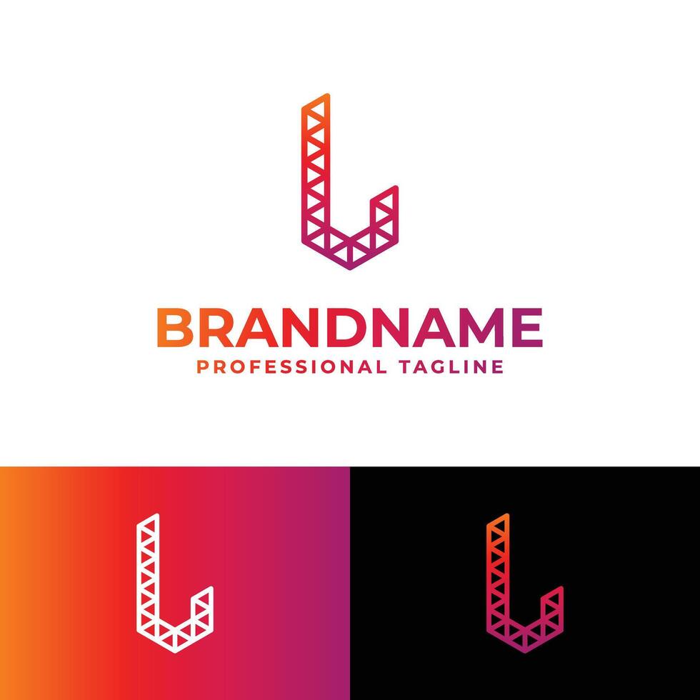 Letter L Polygon Logo, suitable for business related to polygon with L initial. vector