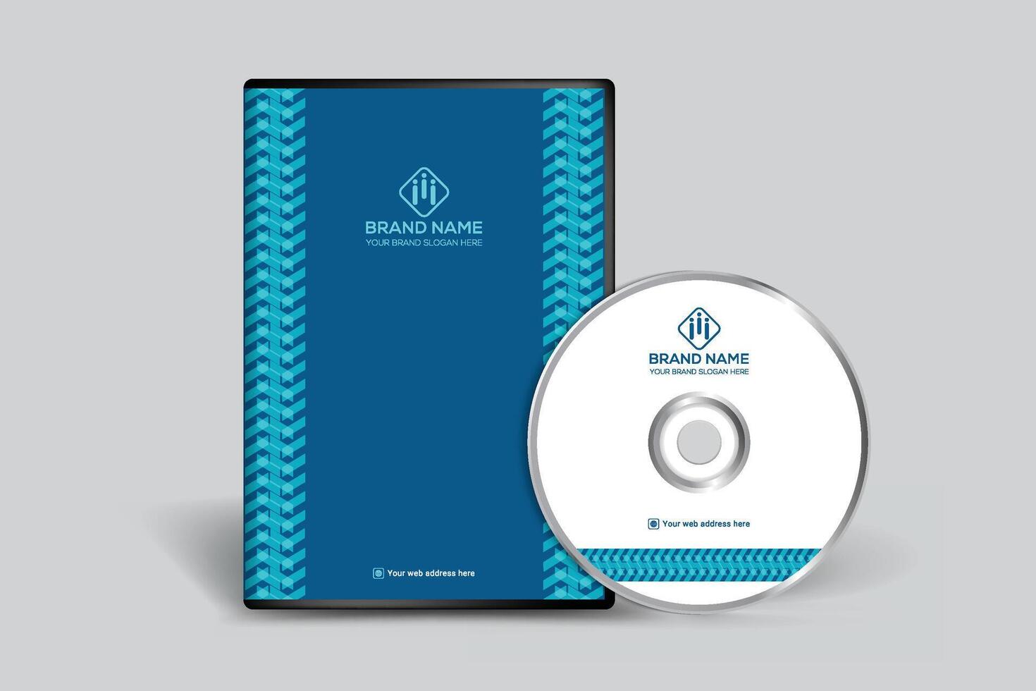 Blue color DVD cover design vector