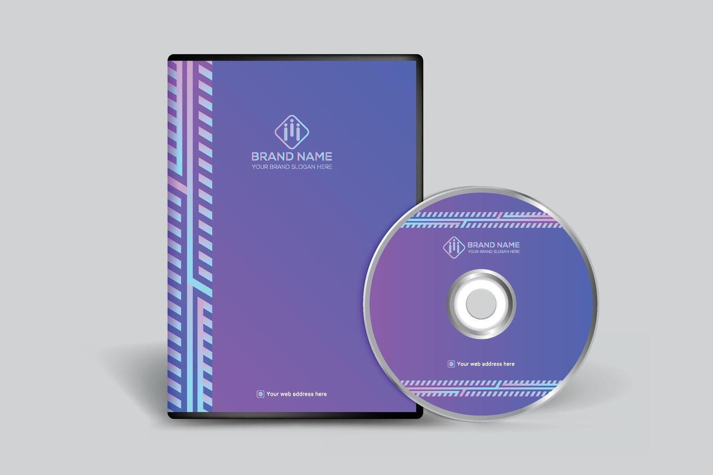 Gradient DVD cover template design vector