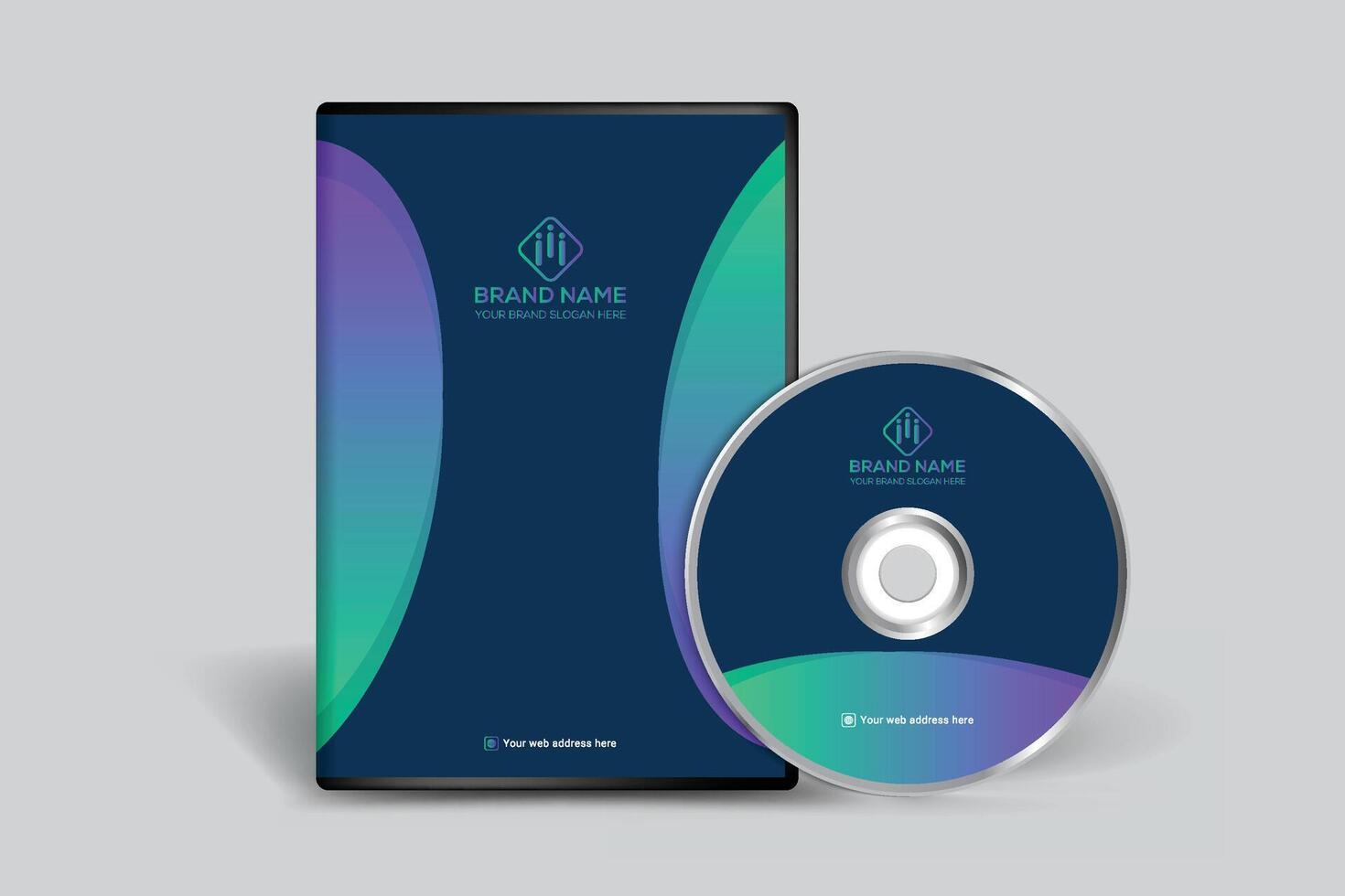 Gradient   DVD cover template design vector
