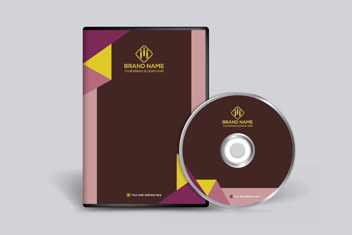 DVD cover design template vector