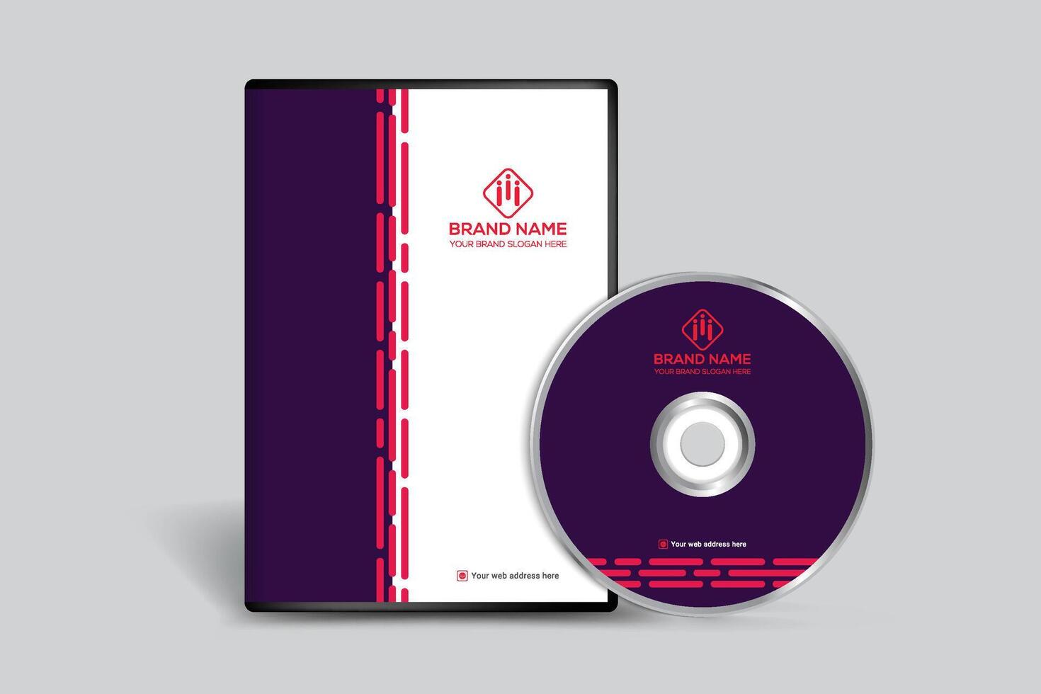 Red color DVD cover design vector