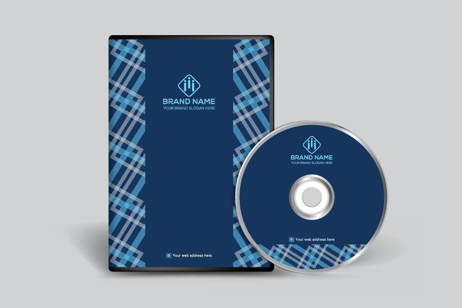 Blue color DVD cover design vector