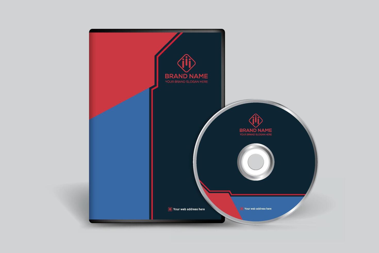 DVD cover design template vector