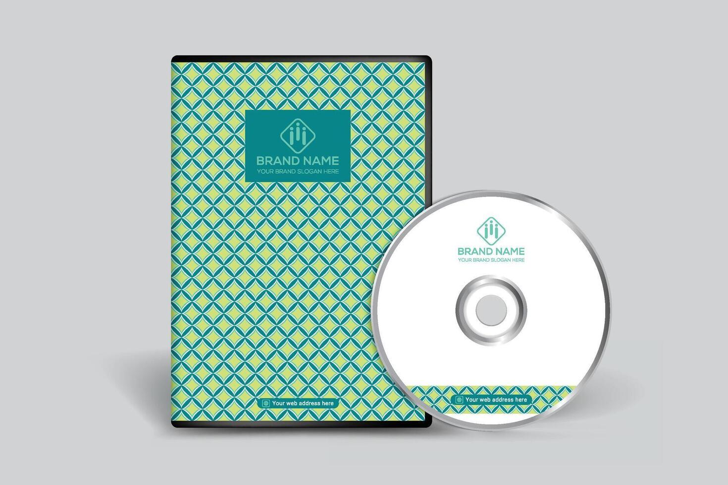 Corporate  green color DVD cover design vector