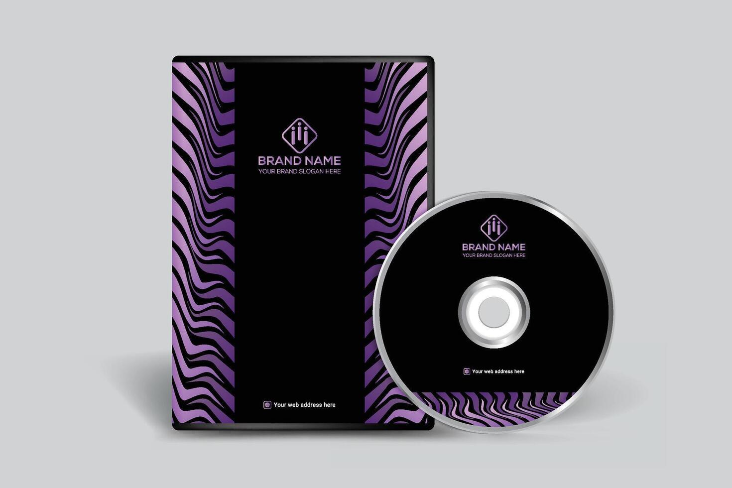 DVD cover design template vector