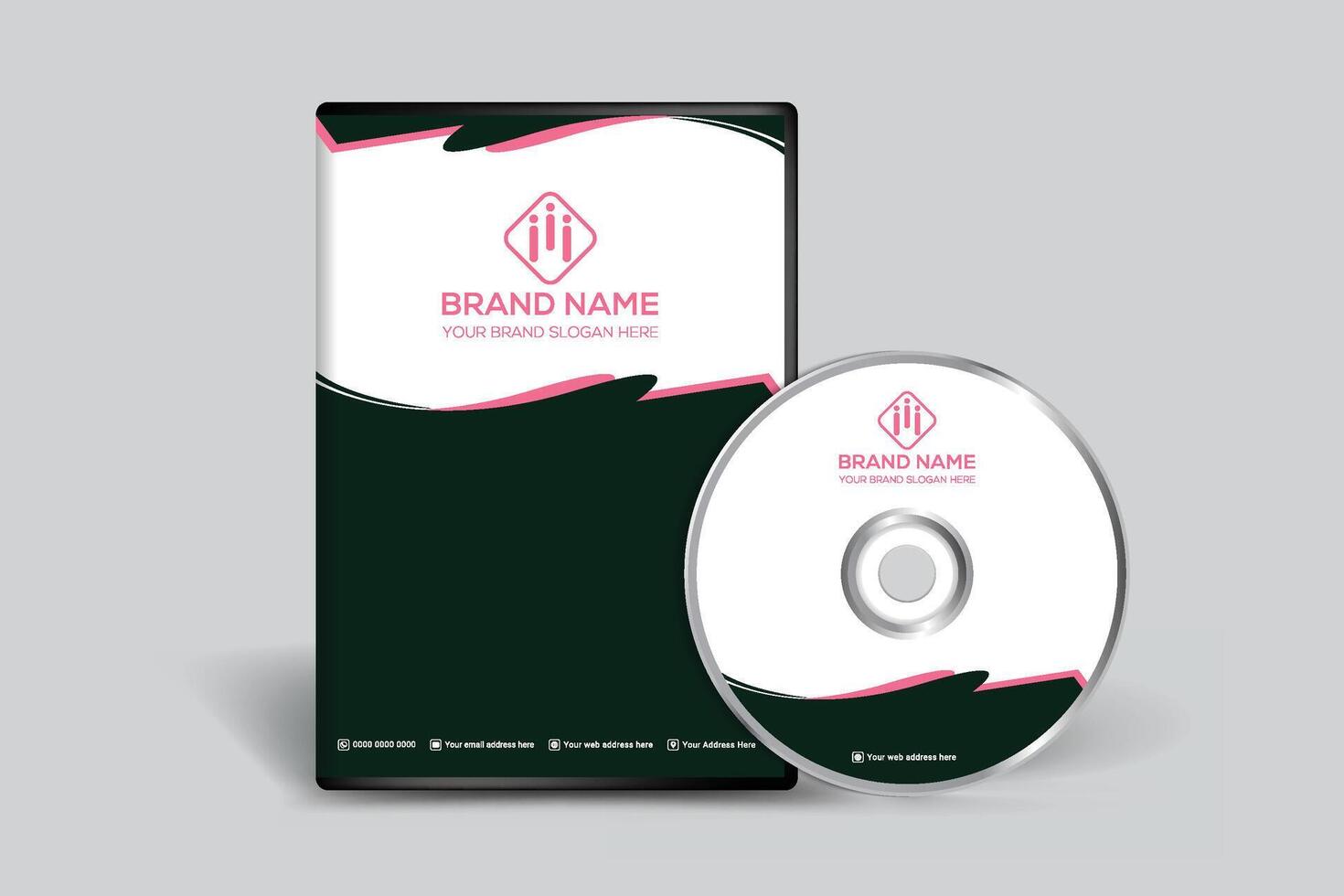 Black shape DVD cover design vector