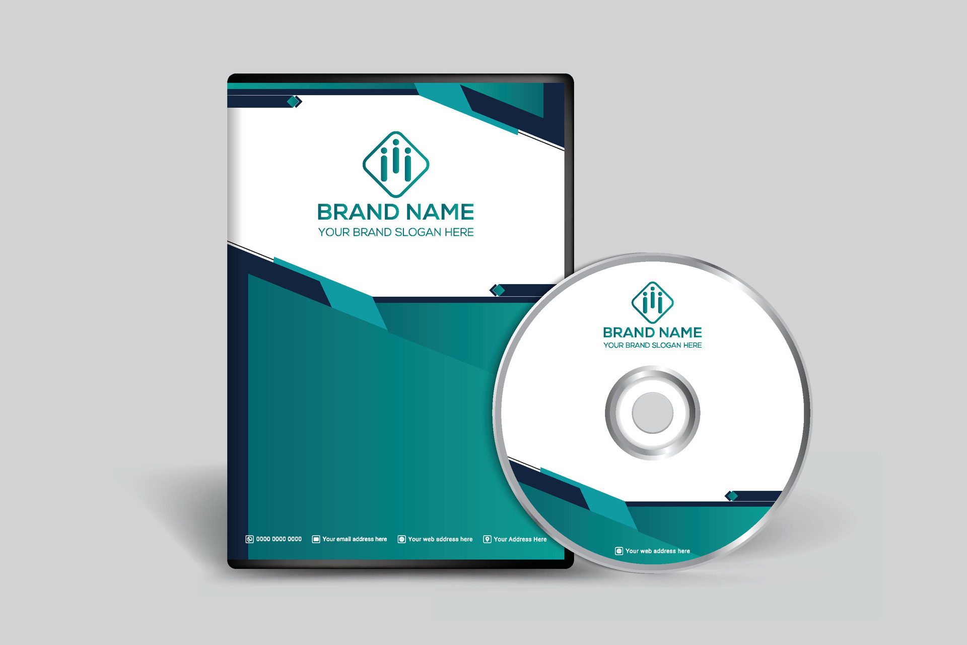 DVD cover design template mockup 45485330 Vector Art at Vecteezy