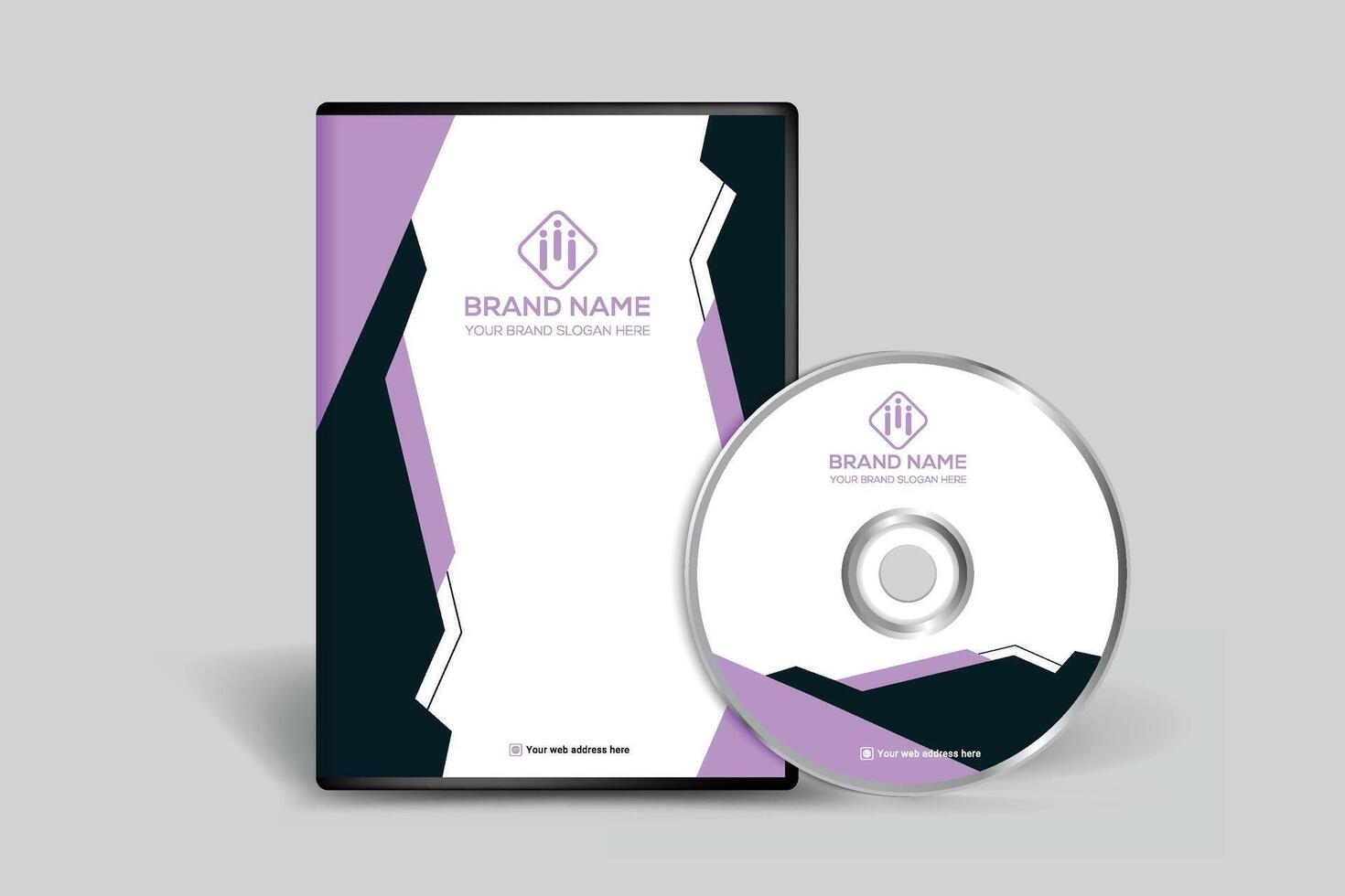 Company DVD cover design and purple  color vector