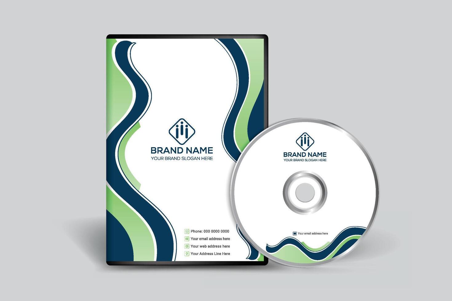 Corporate DVD cover template vector