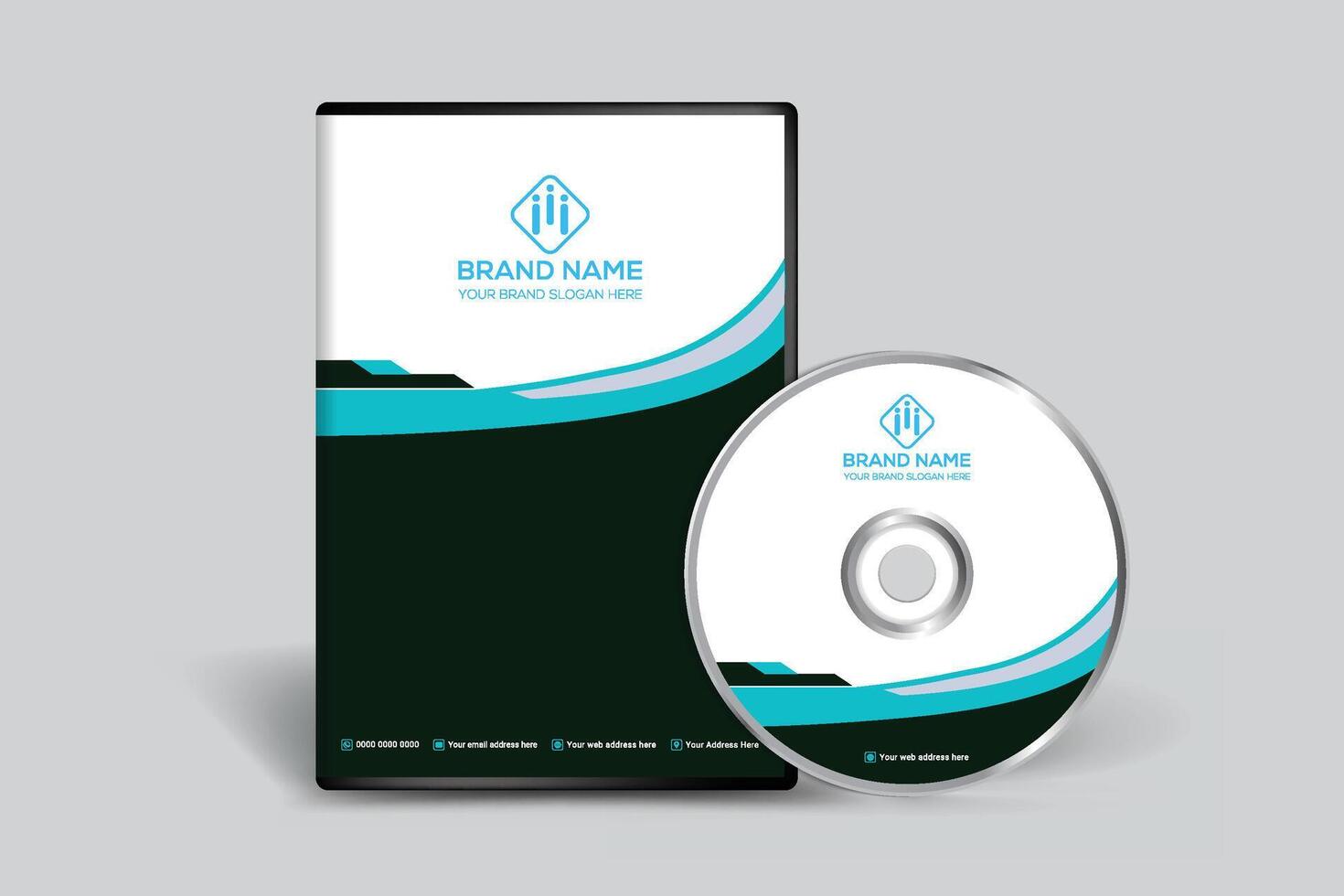Corporate DVD cover template vector