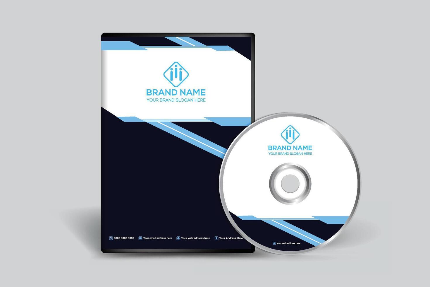 DVD cover design template vector