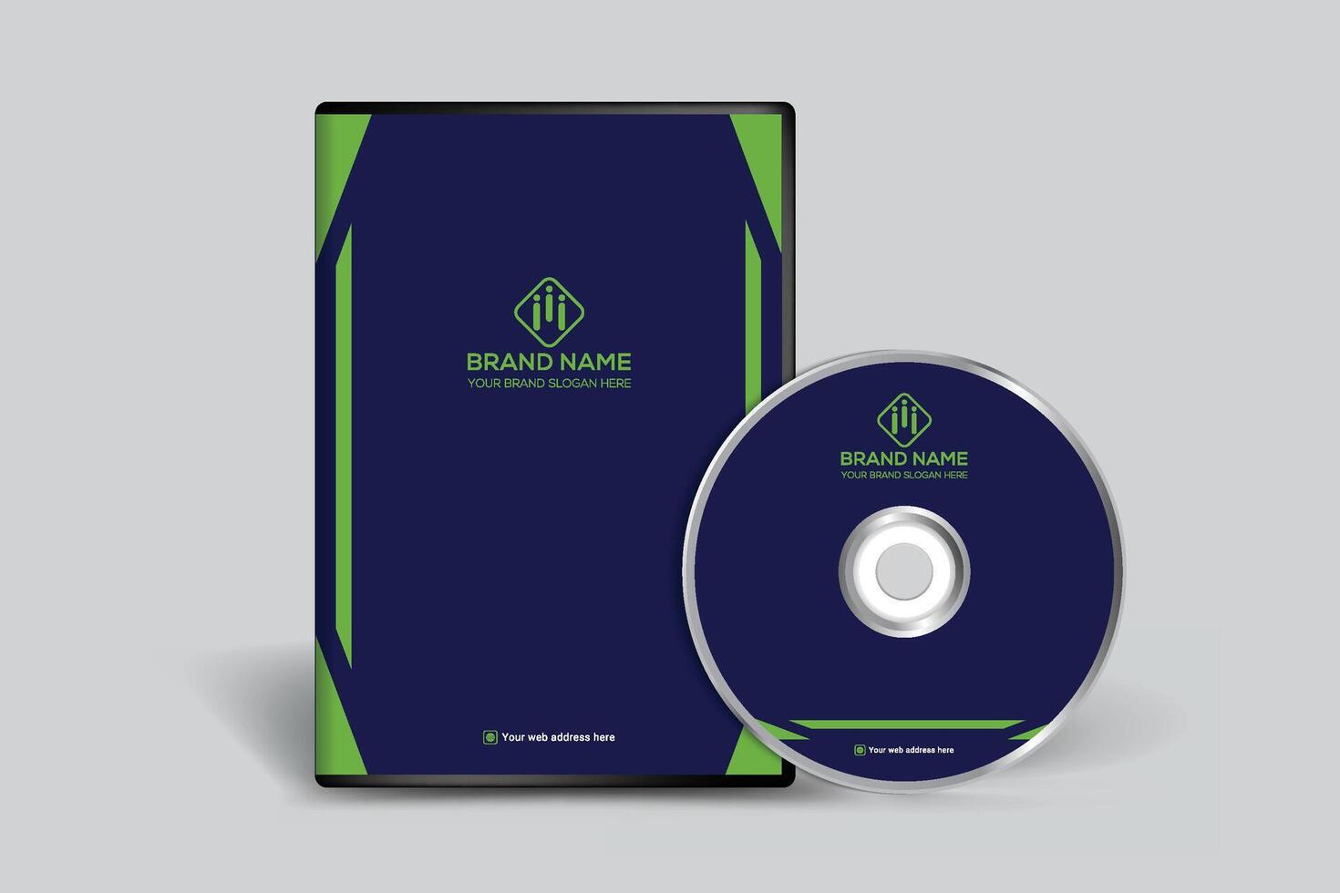 corporativo verde color DVD cubrir diseño vector