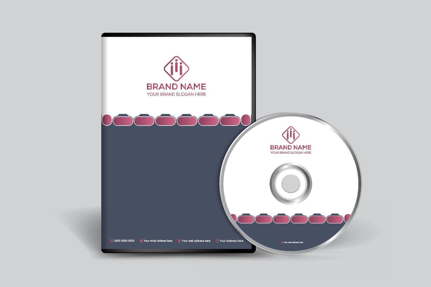 Corporate DVD cover template vector