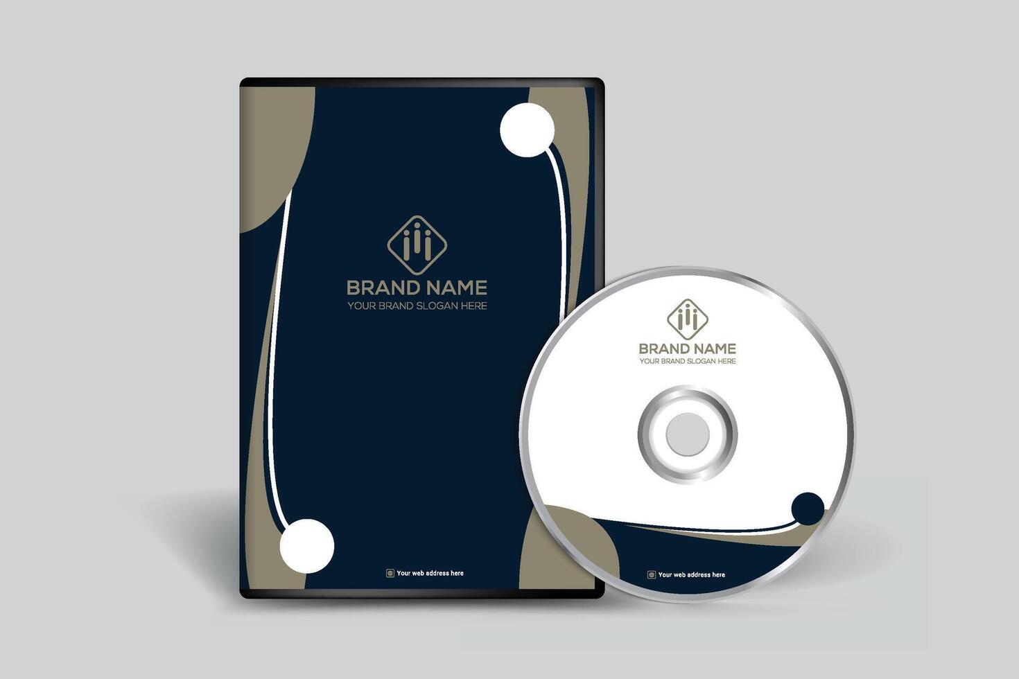 DVD cover design template mockup vector