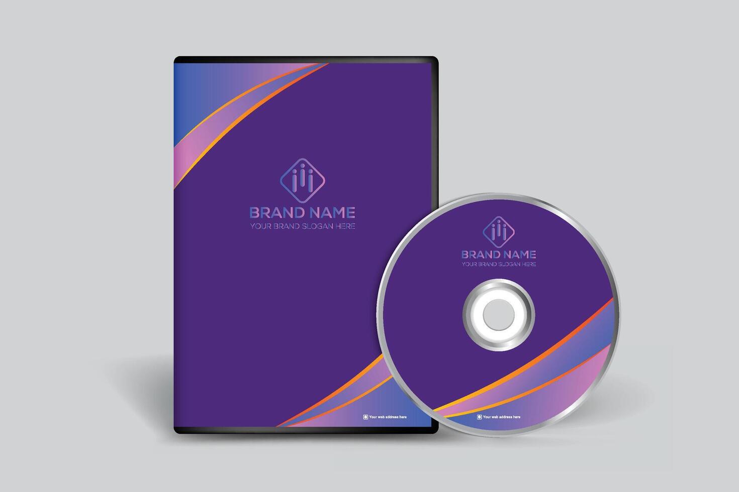 Gradient  DVD cover template design vector
