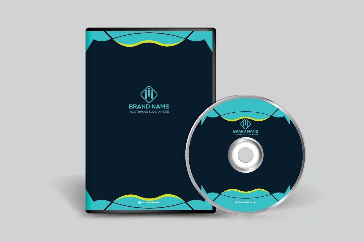 DVD cover design template vector