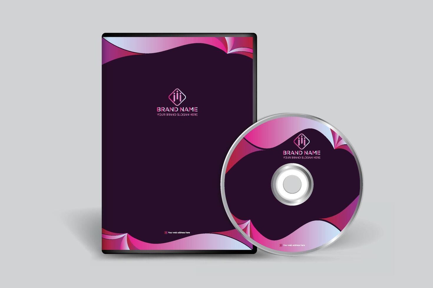 Elegant minimal DVD cover template vector