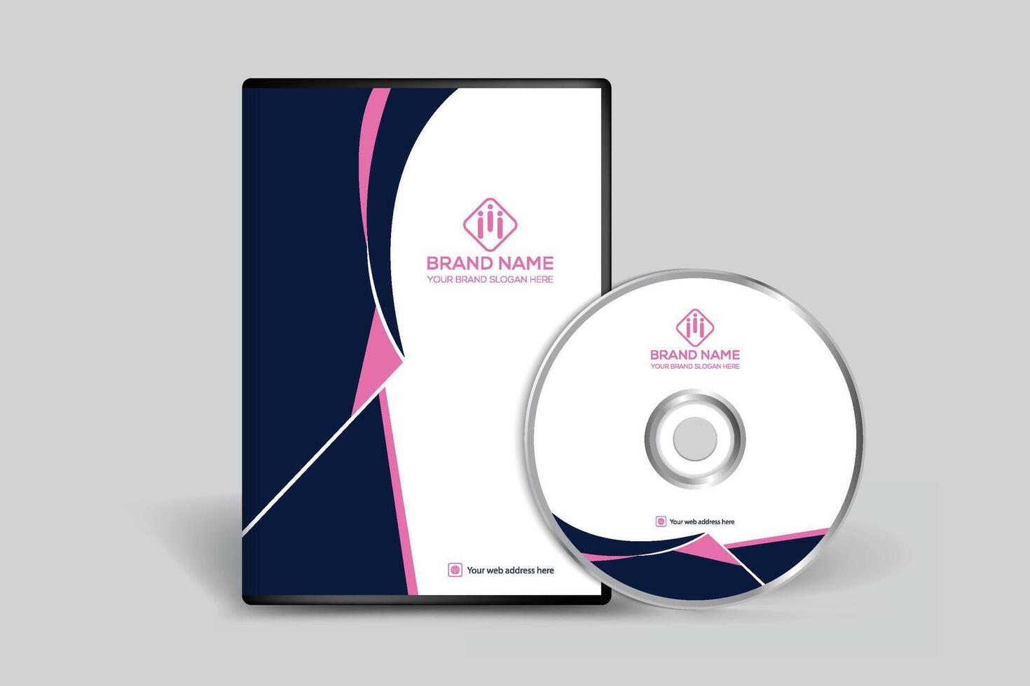 Elegant minimal DVD cover template vector