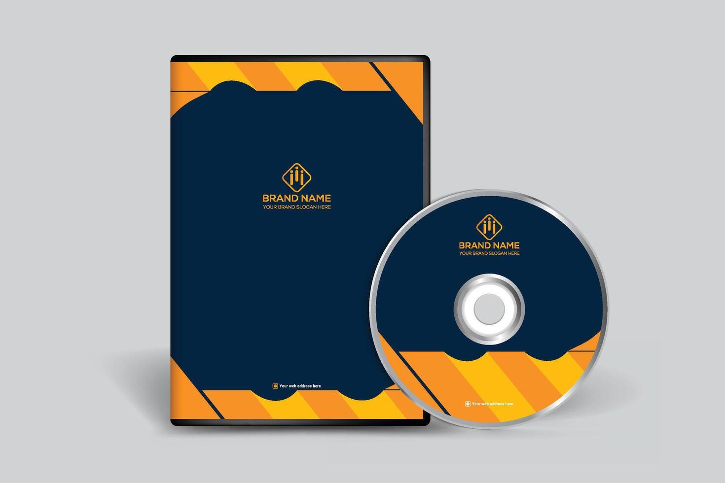 Gradient  DVD cover template design vector