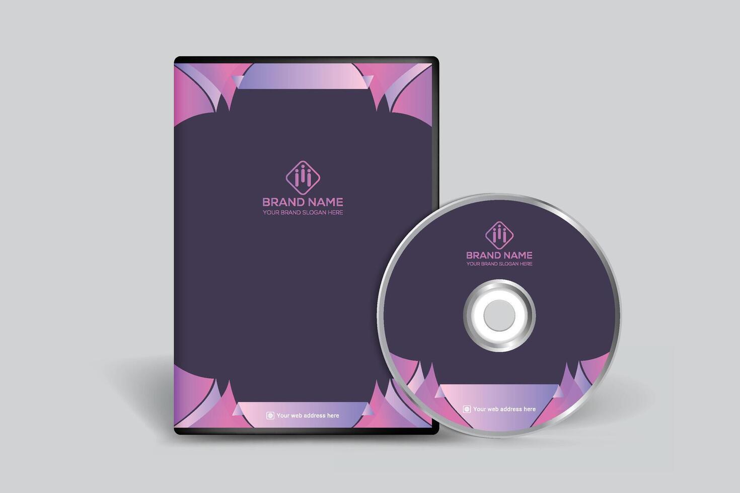 Elegant modern DVD cover template vector