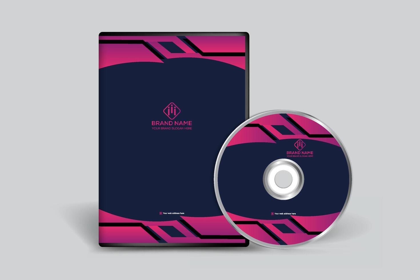 DVD cover design template mockup vector