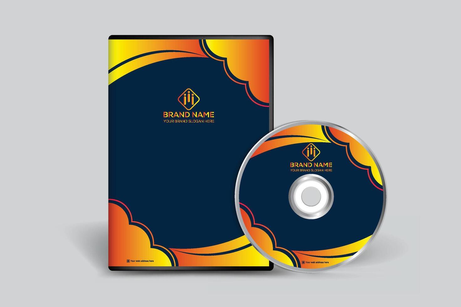 Gradient  DVD cover template design vector