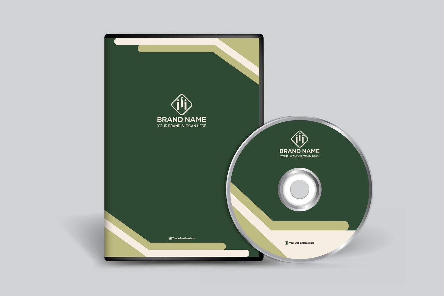 green shape DVD cover design vector