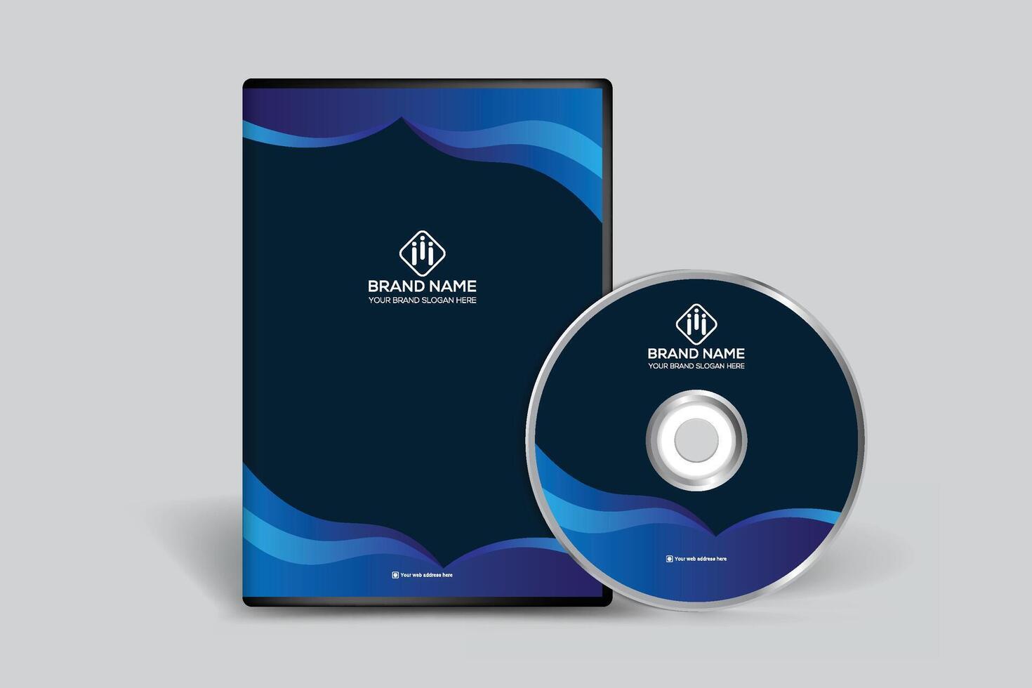 Gradient  DVD cover template design vector