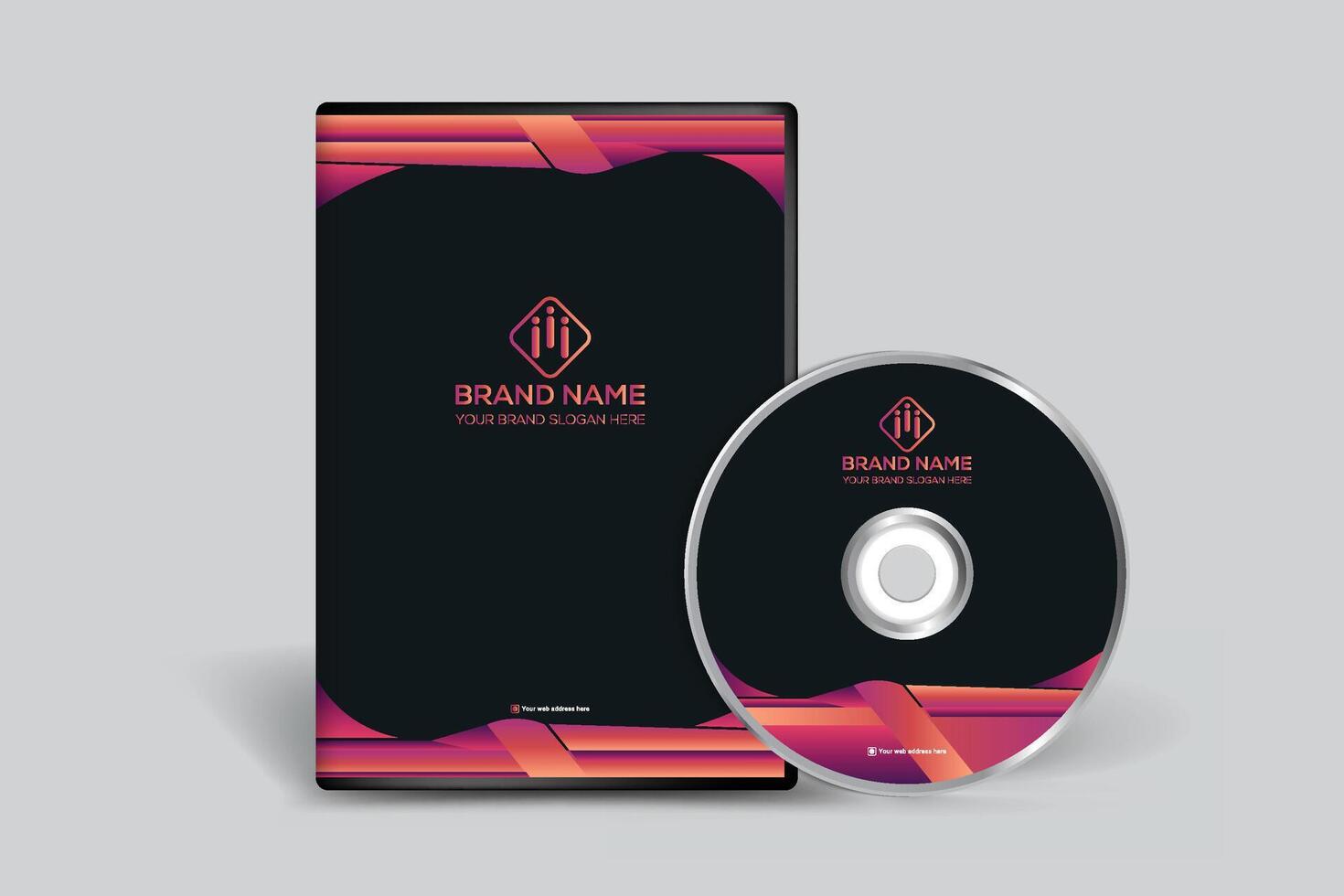 Gradient  DVD cover template design vector