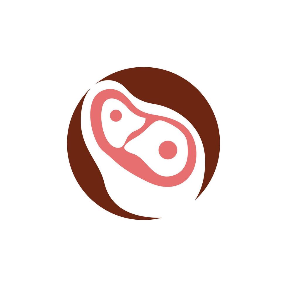 Beef Logo, Meat Steak Vector, Grill Cuisine Design, Steak Restaurant Brand Template Icon vector