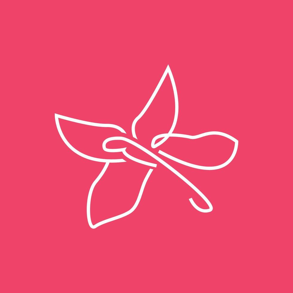 Dragonfly Logo, Flying Animal Design, Insect Vector Illustration Template
