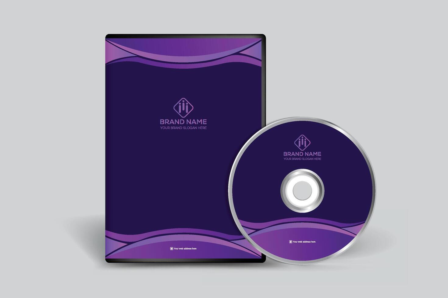 DVD cover design template mockup vector