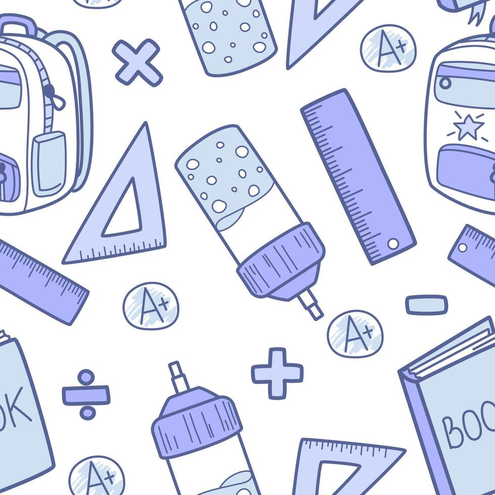 Seamless pattern with doodle icons. vector