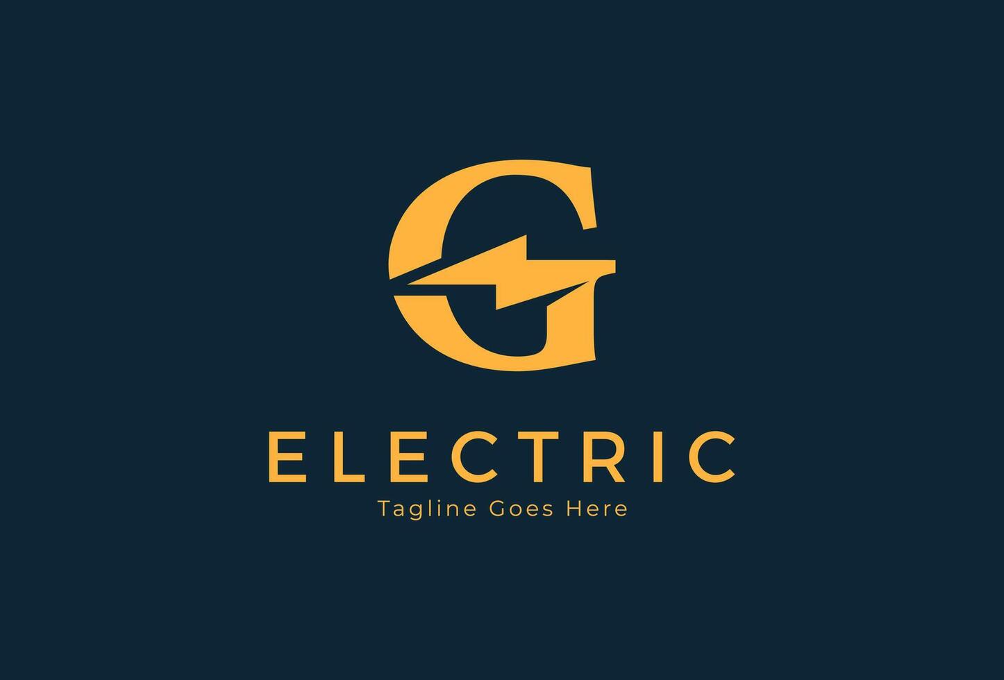 Electric Logo, abstract letter G with lightning bolt combination, tunder bolt design logo template, illustration vector