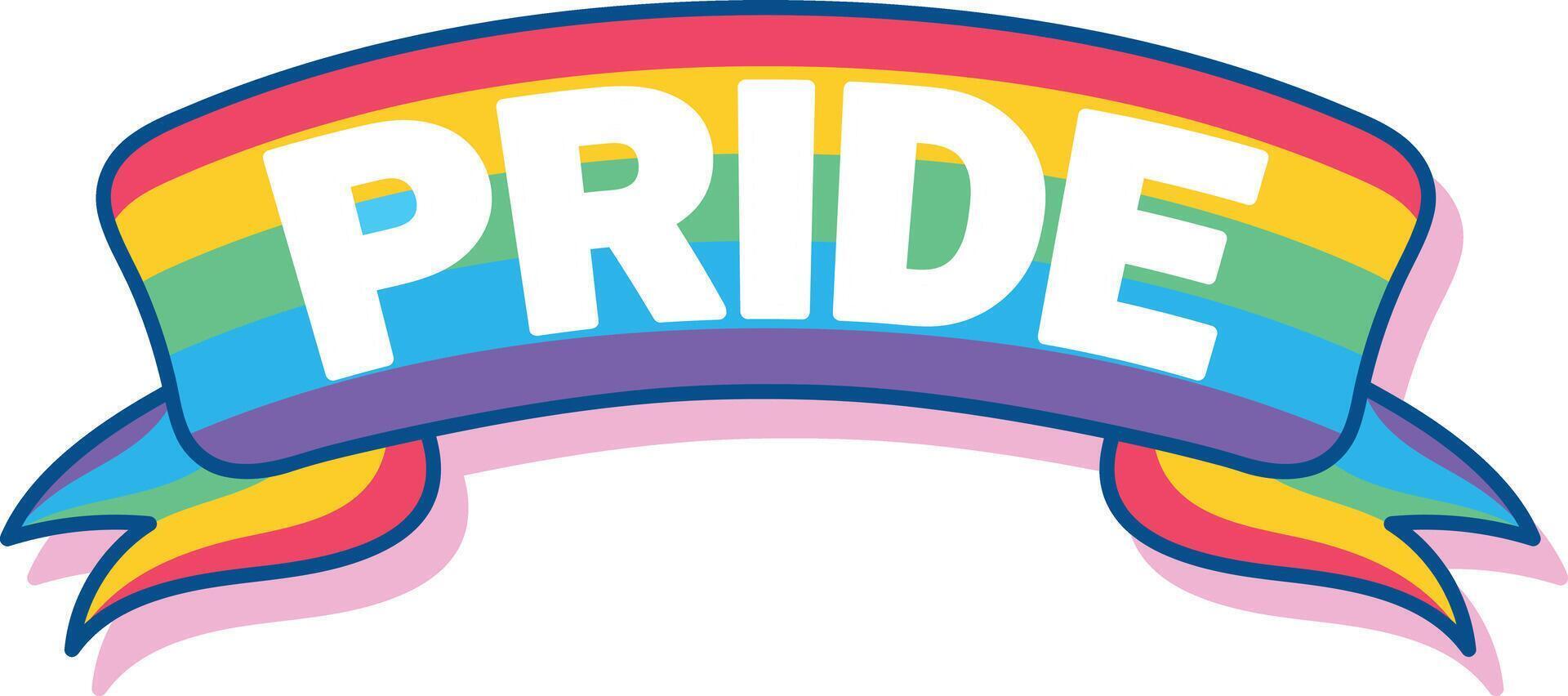 Colorful Rainbow Pride Banner Illustration vector