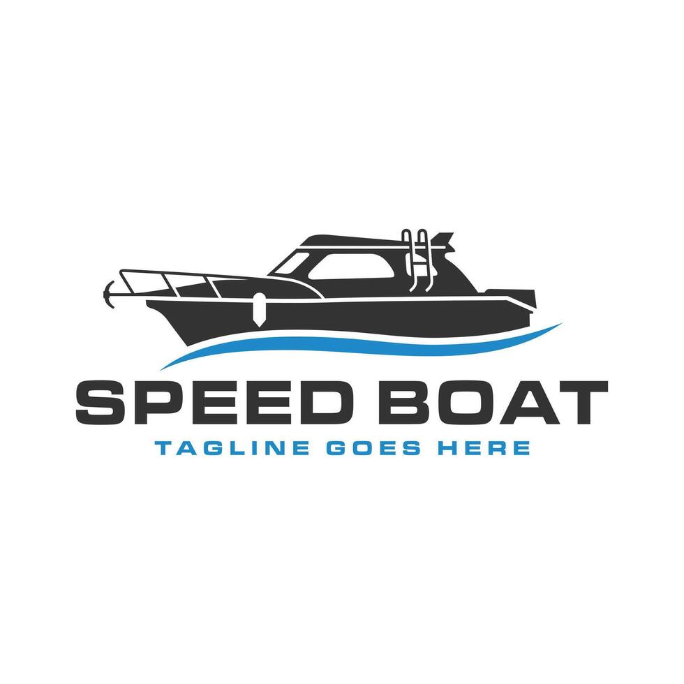 speed boat transportation logo vector