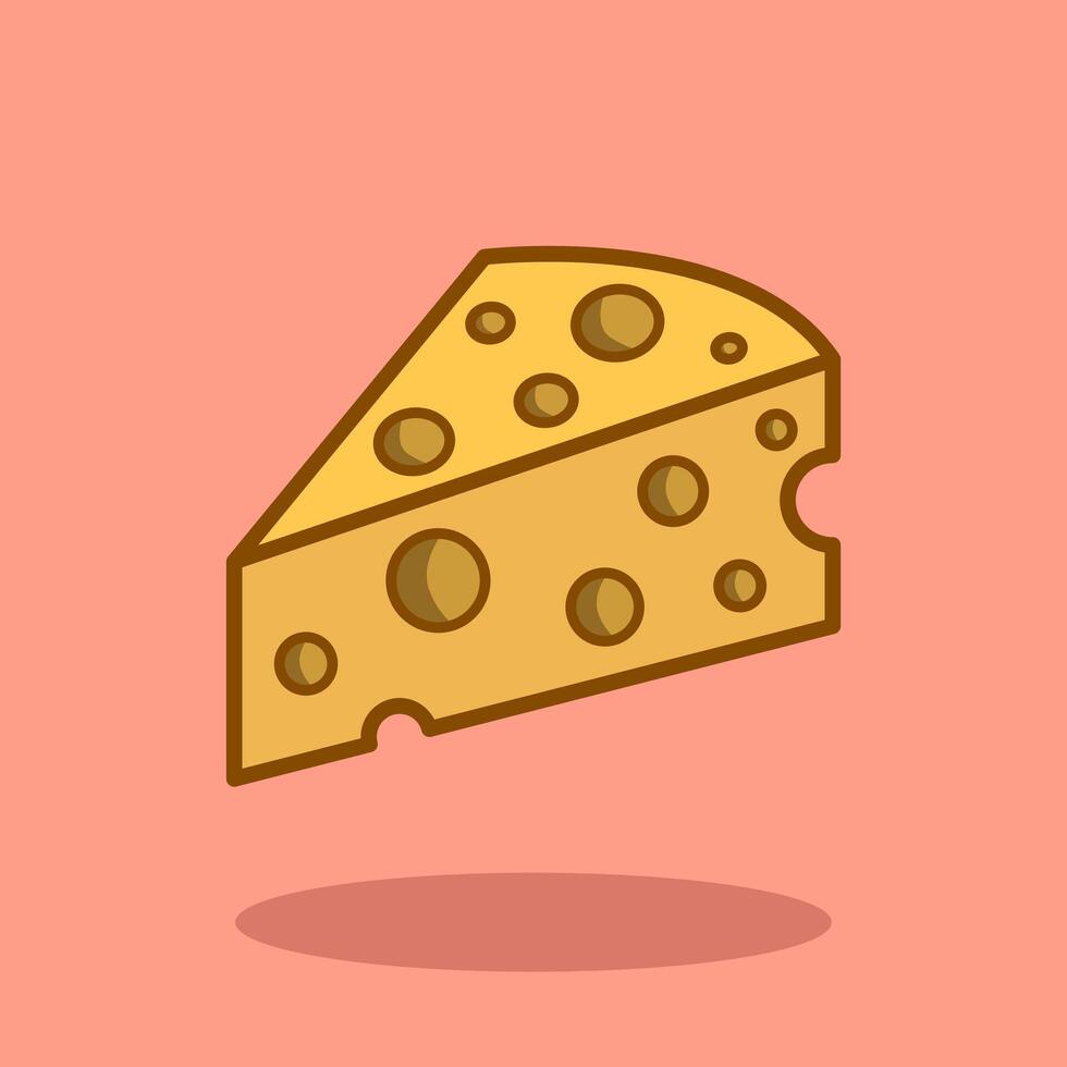 illustration Cheese. design Cheese. Dairy Milk Cheese Cartoon design illustration and icon for website, digital and print vector