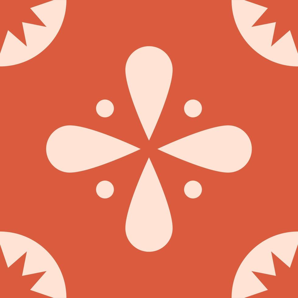 Geometric colorful tile pattern design vector