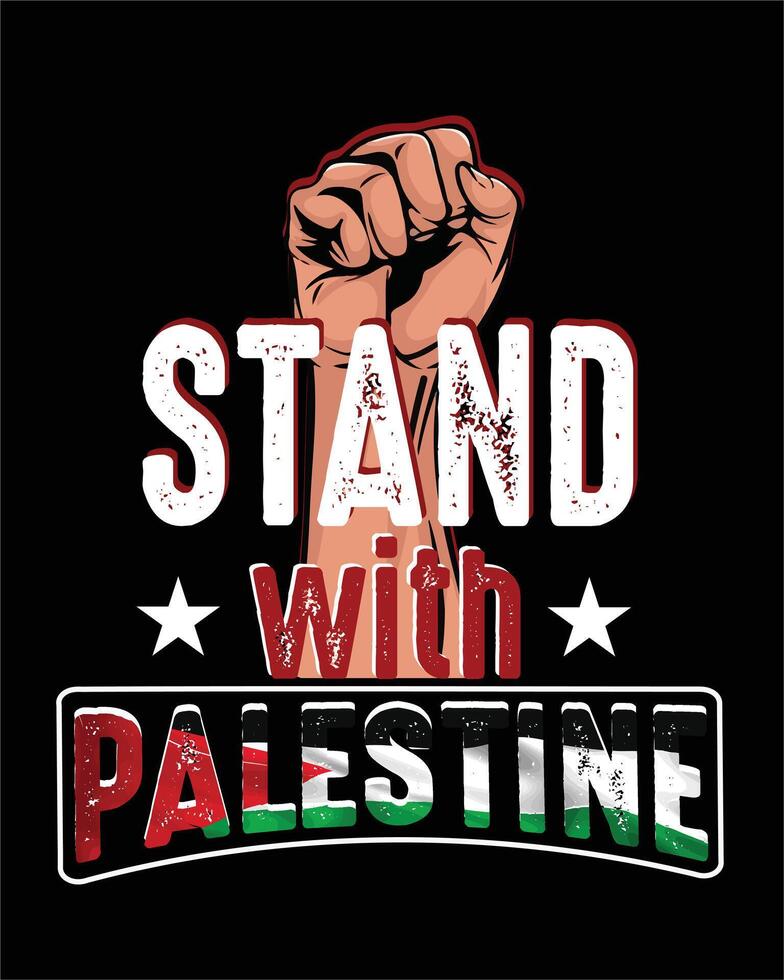Stand with Palestine, t-shirt design vector
