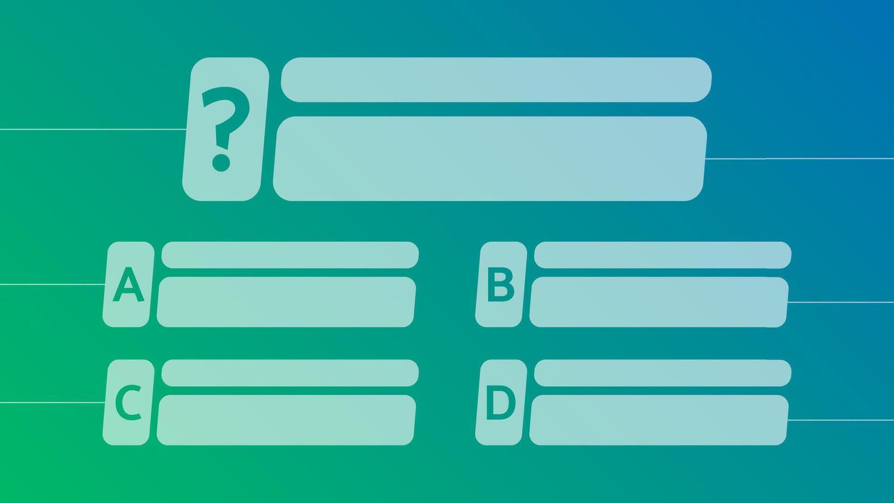 Multiple choice quiz template vector
