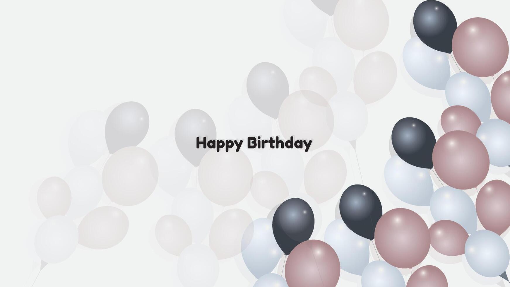 Happy Birthday background , aesthetic birthday background suitable for poster banner or gift card vector