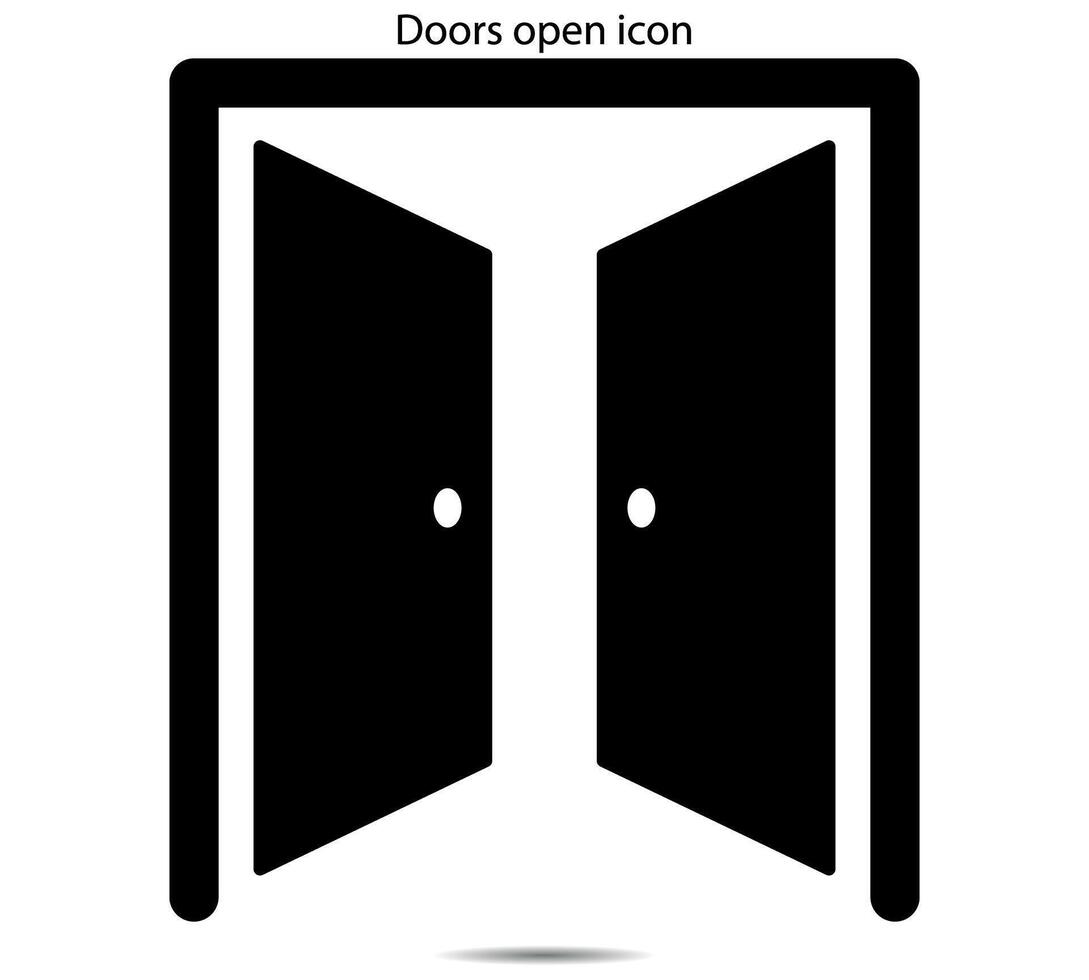 Doors open icon vector