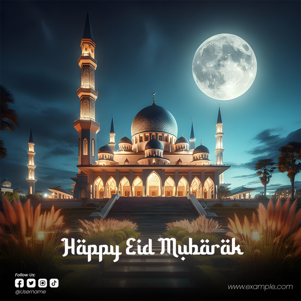 Islamic festival social media post template psd
