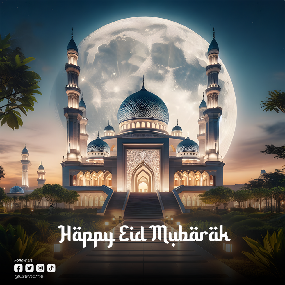 Islamic festival social media post template psd