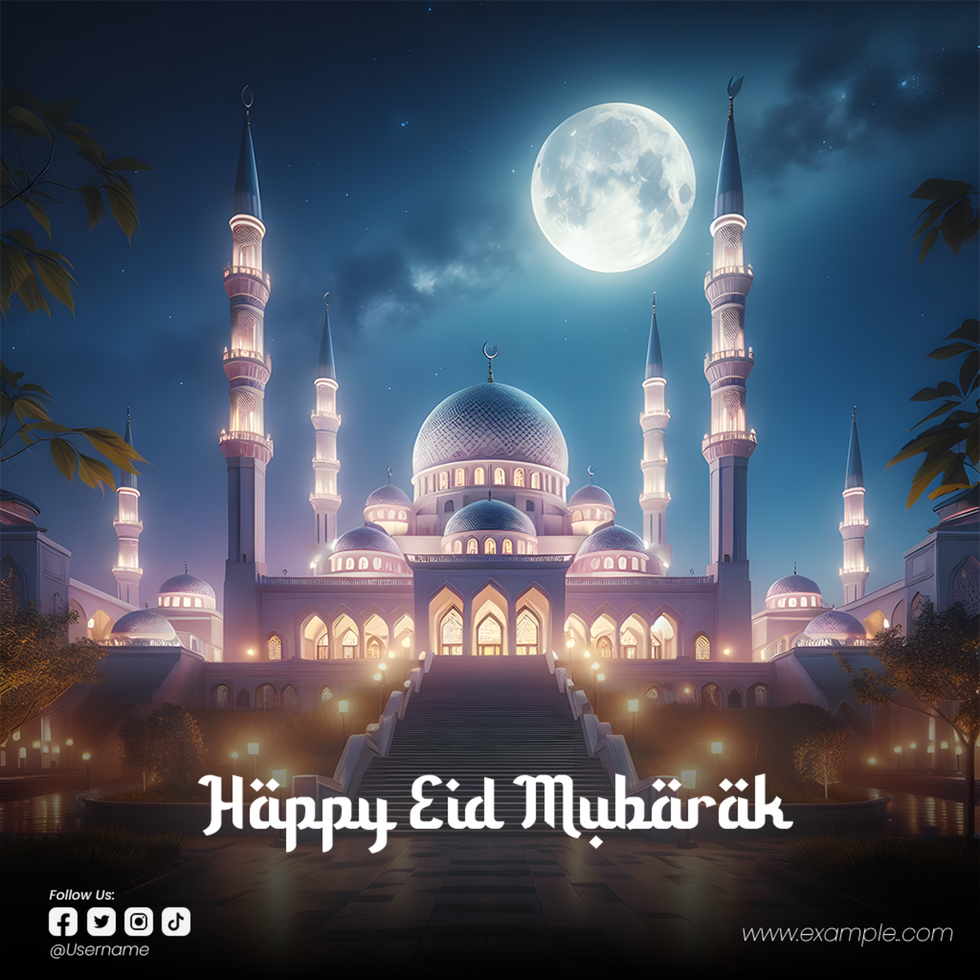 Islamic festival social media post template psd