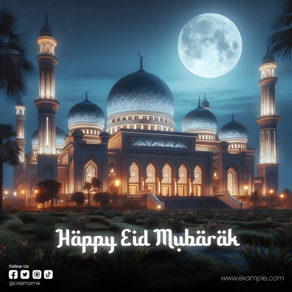 Islamic festival social media post template psd