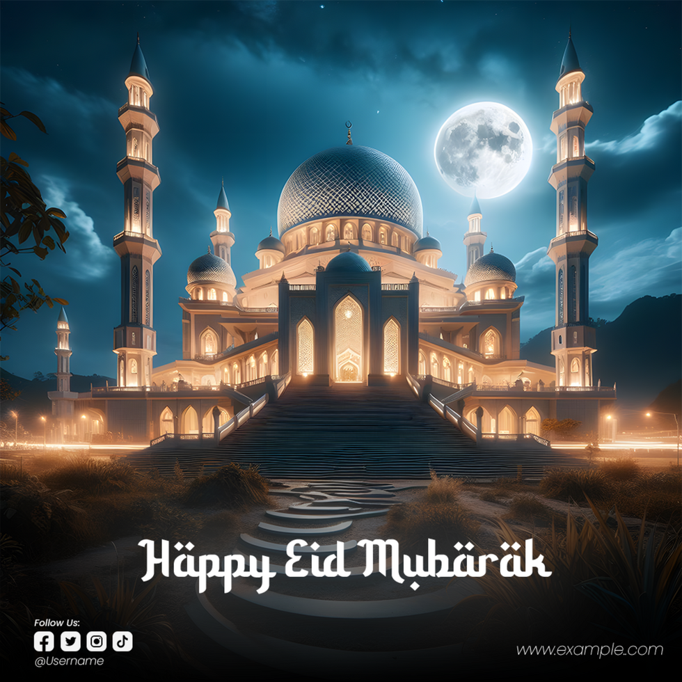 Islamic festival social media post template psd